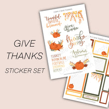 Load image into Gallery viewer, GIVE THANKS Sticker Set