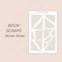 Load image into Gallery viewer, BOOK SCRAPS Sticker Sheet