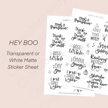 Load image into Gallery viewer, HEY BOO Sticker Sheet