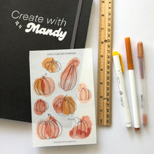 Load image into Gallery viewer, LINE ART PUMPKINS Transparent Sticker Sheet