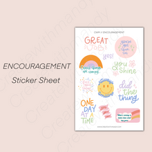 Load image into Gallery viewer, ENCOURAGEMENT Sticker Sheet