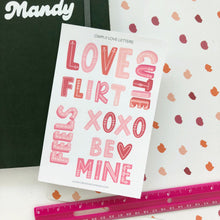 Load image into Gallery viewer, LOVE LETTERS Sticker Sheet