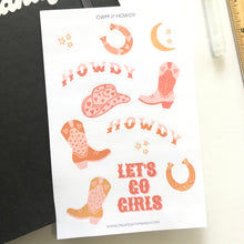 Load image into Gallery viewer, HOWDY Sticker Sheet