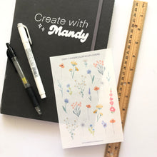 Load image into Gallery viewer, WATERCOLOR WILDFLOWERS Sticker Sheet