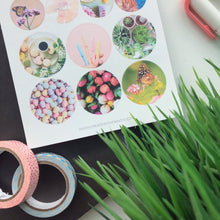 Load image into Gallery viewer, SPRING COLLAGE CIRCLES Sticker Sheet
