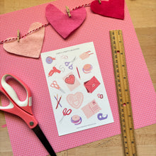 Load image into Gallery viewer, CRAFTY VALENTINE Sticker Sheet
