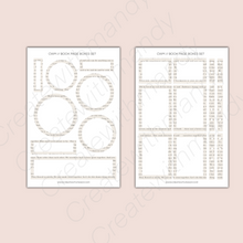Load image into Gallery viewer, BOOK PAGE BOXES SET Sticker Sheets
