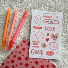 Load image into Gallery viewer, VALENTINE’S JOURNALING Sticker Sheet
