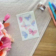 Load image into Gallery viewer, WATERCOLOR BUTTERFLIES Transparent Sticker Sheet
