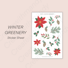 Load image into Gallery viewer, WINTER GREENERY Sticker Sheet
