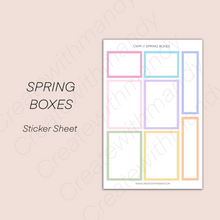 Load image into Gallery viewer, SPRING BOXES Sticker Sheet
