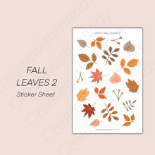 Load image into Gallery viewer, FALL LEAVES 2 Sticker Sheet
