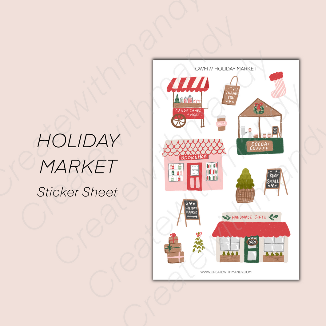 HOLIDAY MARKET Sticker Sheet