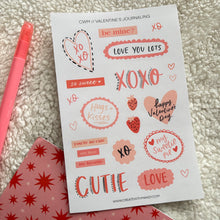 Load image into Gallery viewer, VALENTINE’S JOURNALING Sticker Sheet
