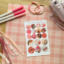 Load image into Gallery viewer, VALENTINES COLLAGE CIRCLES Sticker Sheet
