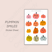 Load image into Gallery viewer, PUMPKIN SMILES Sticker Sheet
