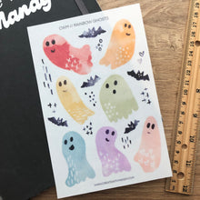 Load image into Gallery viewer, RAINBOW GHOSTS Transparent Sticker Sheet
