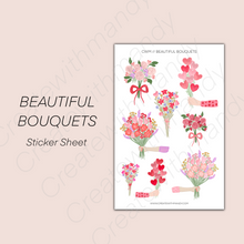 Load image into Gallery viewer, BEAUTIFUL BOUQUETS Sticker Sheet
