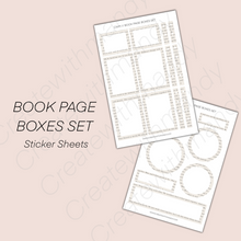 Load image into Gallery viewer, BOOK PAGE BOXES SET Sticker Sheets
