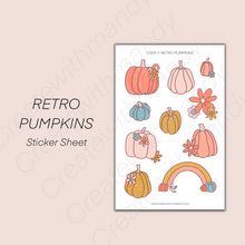 Load image into Gallery viewer, RETRO PUMPKINS Sticker Sheet
