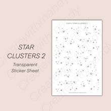 Load image into Gallery viewer, STAR CLUSTERS 2 Transparent Sticker Sheet
