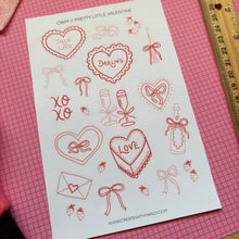 Load image into Gallery viewer, PRETTY LITTLE VALENTINE Sticker Sheet
