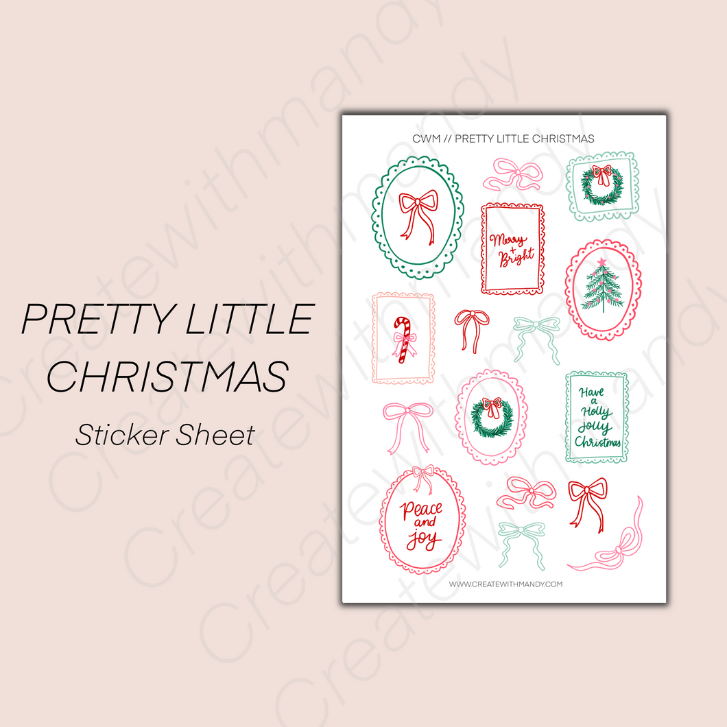 PRETTY LITTLE CHRISTMAS Sticker Sheet
