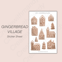 Load image into Gallery viewer, GINGERBREAD VILLAGE Sticker Sheet
