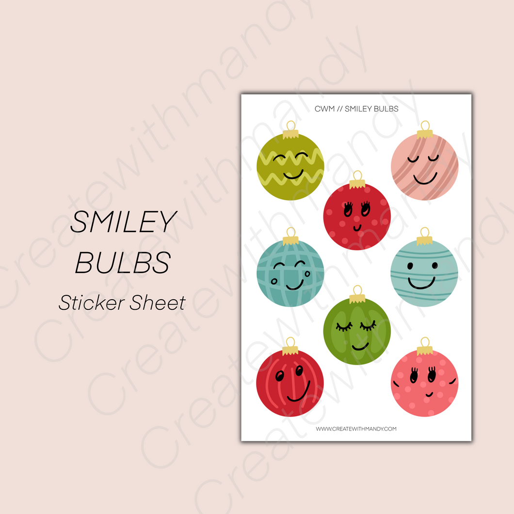 SMILEY BULBS Sticker Sheet