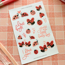 Load image into Gallery viewer, LOVE BUGS Sticker Sheet
