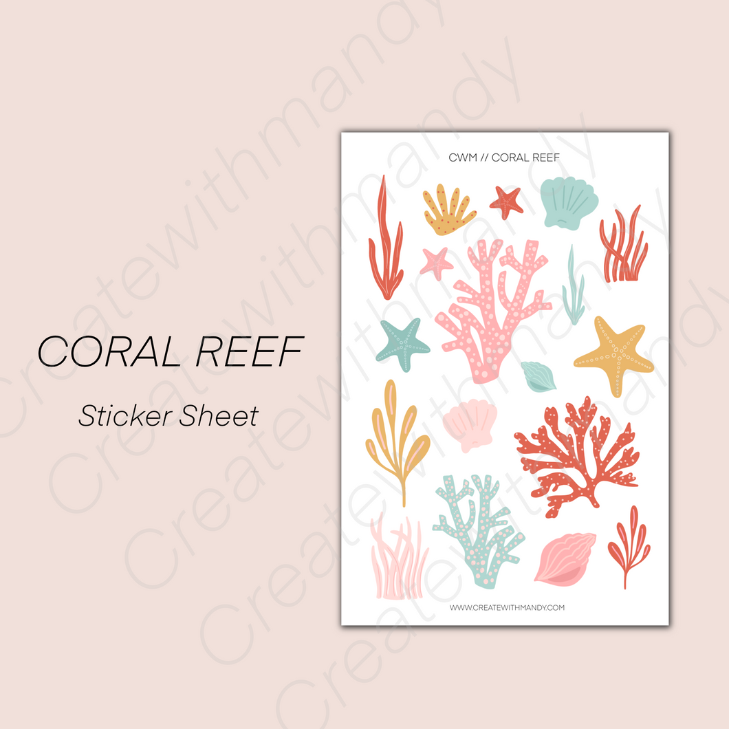 CORAL REEF Sticker Sheet