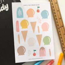Load image into Gallery viewer, ICE CREAM SHOP Sticker Sheet
