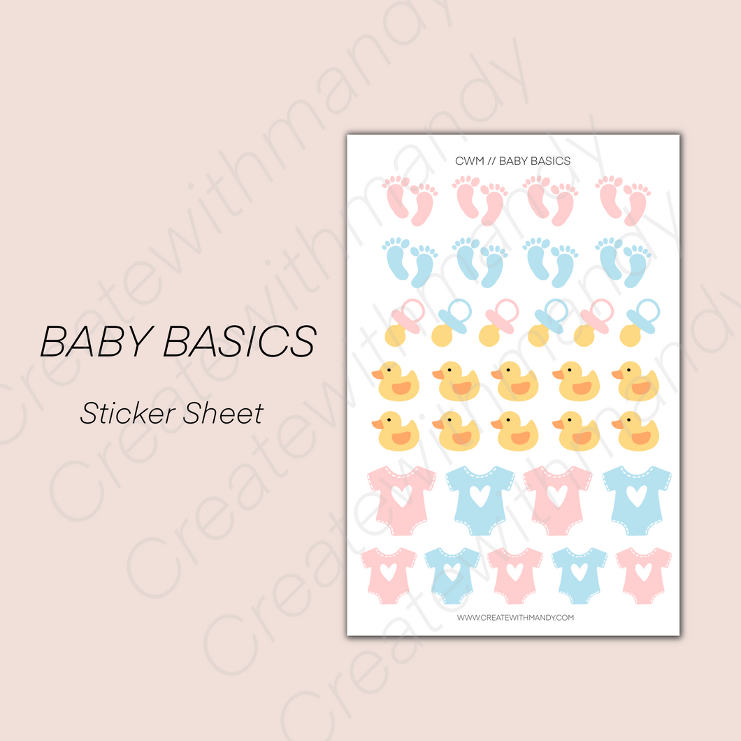 BABY BASICS Sticker Sheet