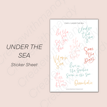 Load image into Gallery viewer, UNDER THE SEA Sticker Sheet
