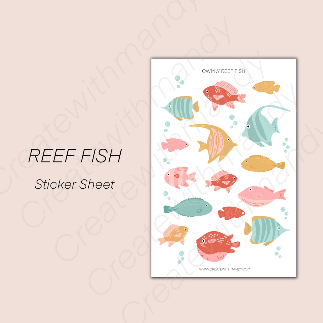 REEF FISH Sticker Sheet
