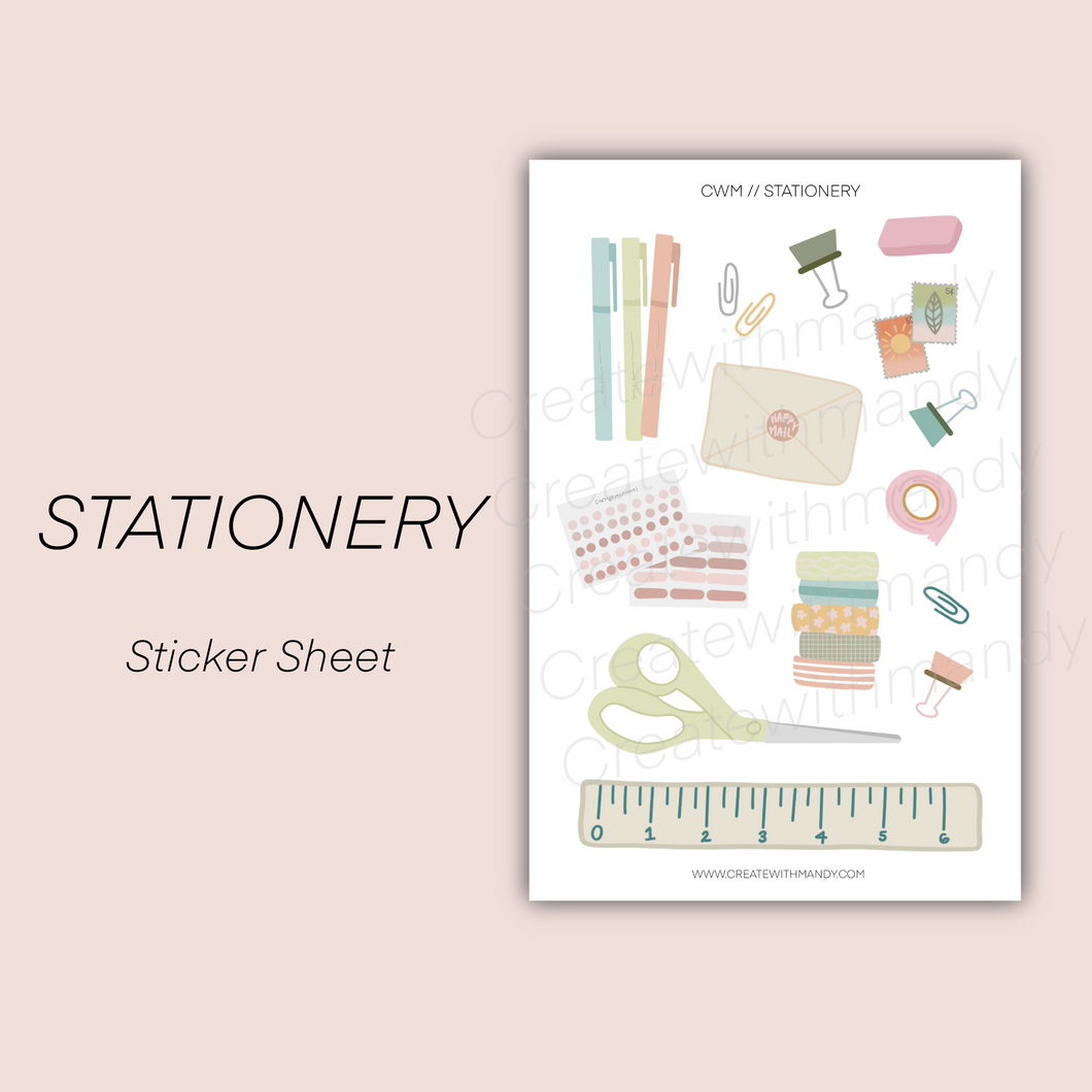 STATIONERY Sticker Sheet