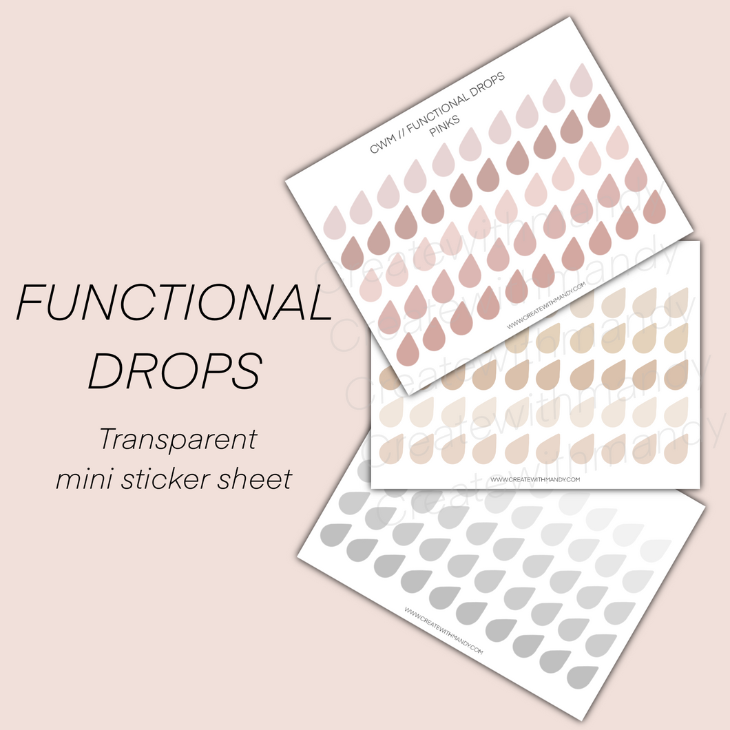 FUNCTIONAL DROPS Transparent Mini Sheets