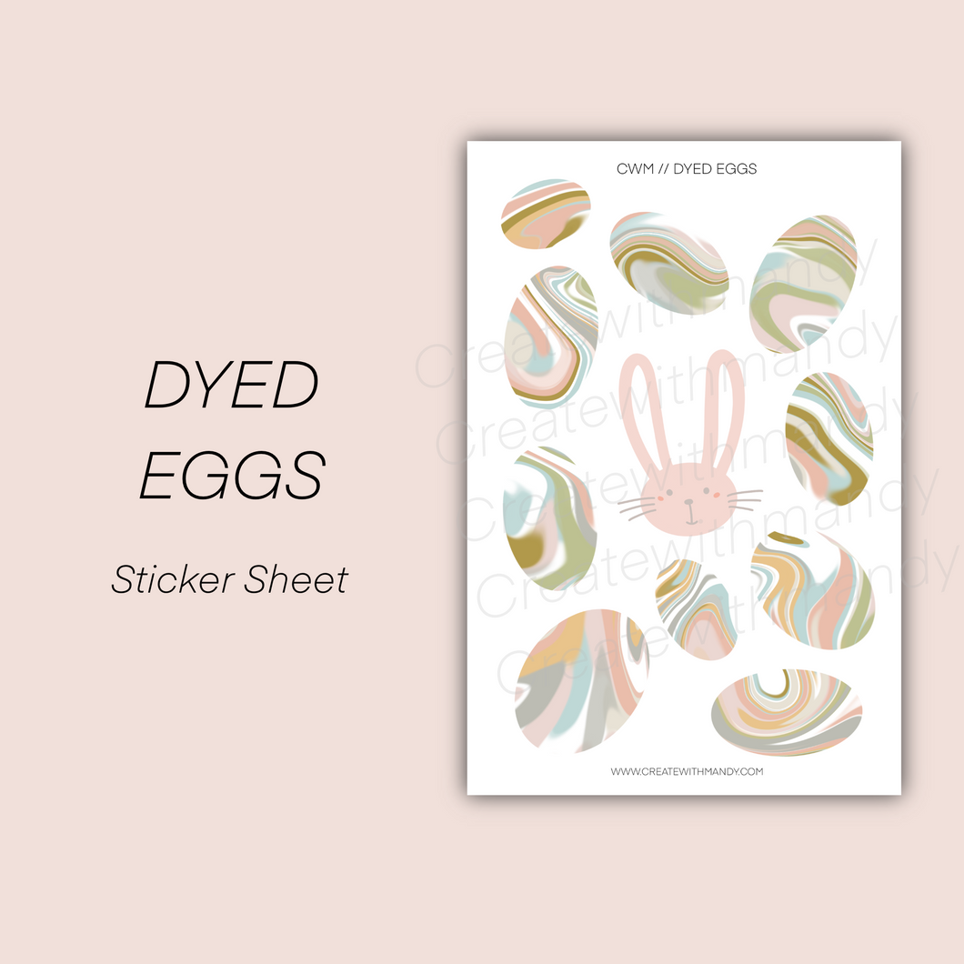 DYED EGGS Sticker Sheet