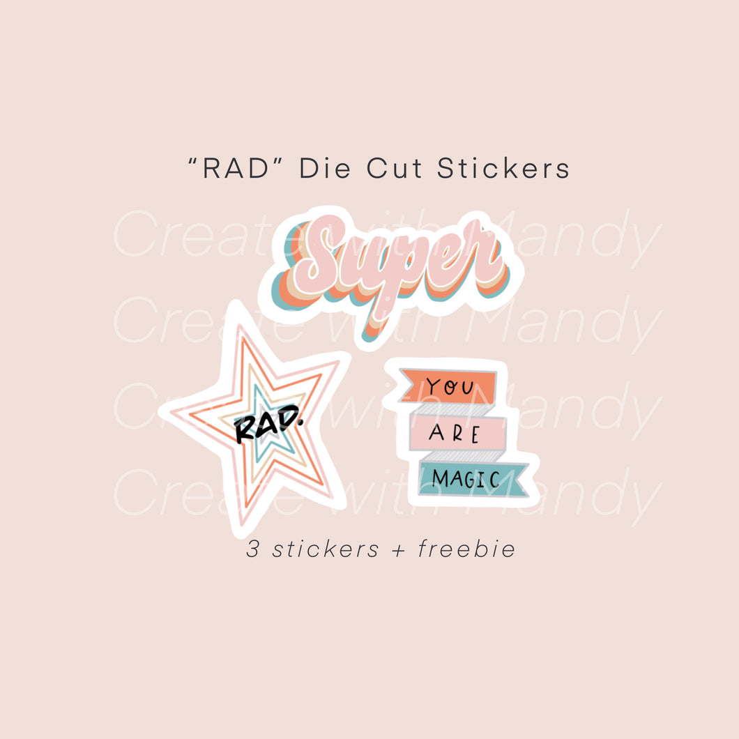 RAD Die Cut Stickers
