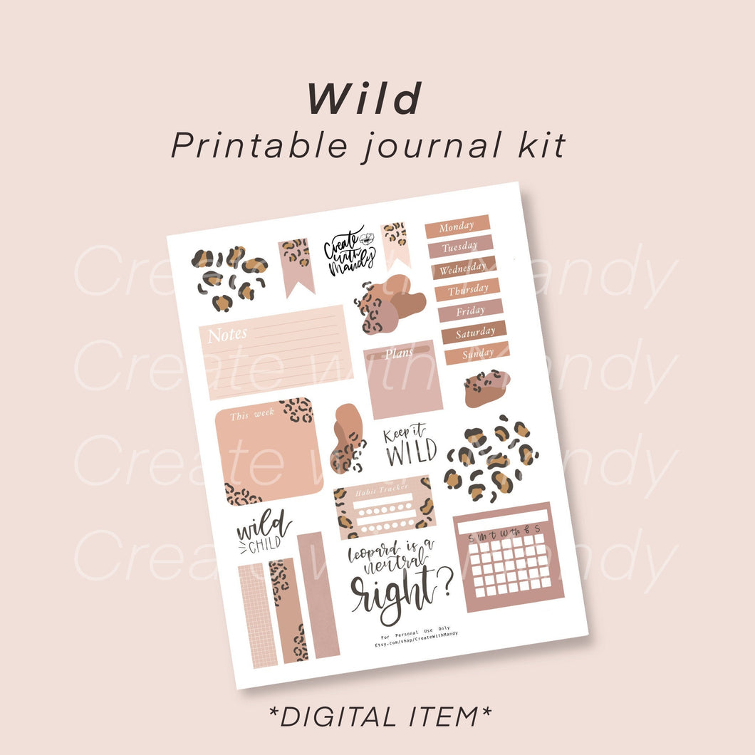 DIGITAL Wild Printable Kit
