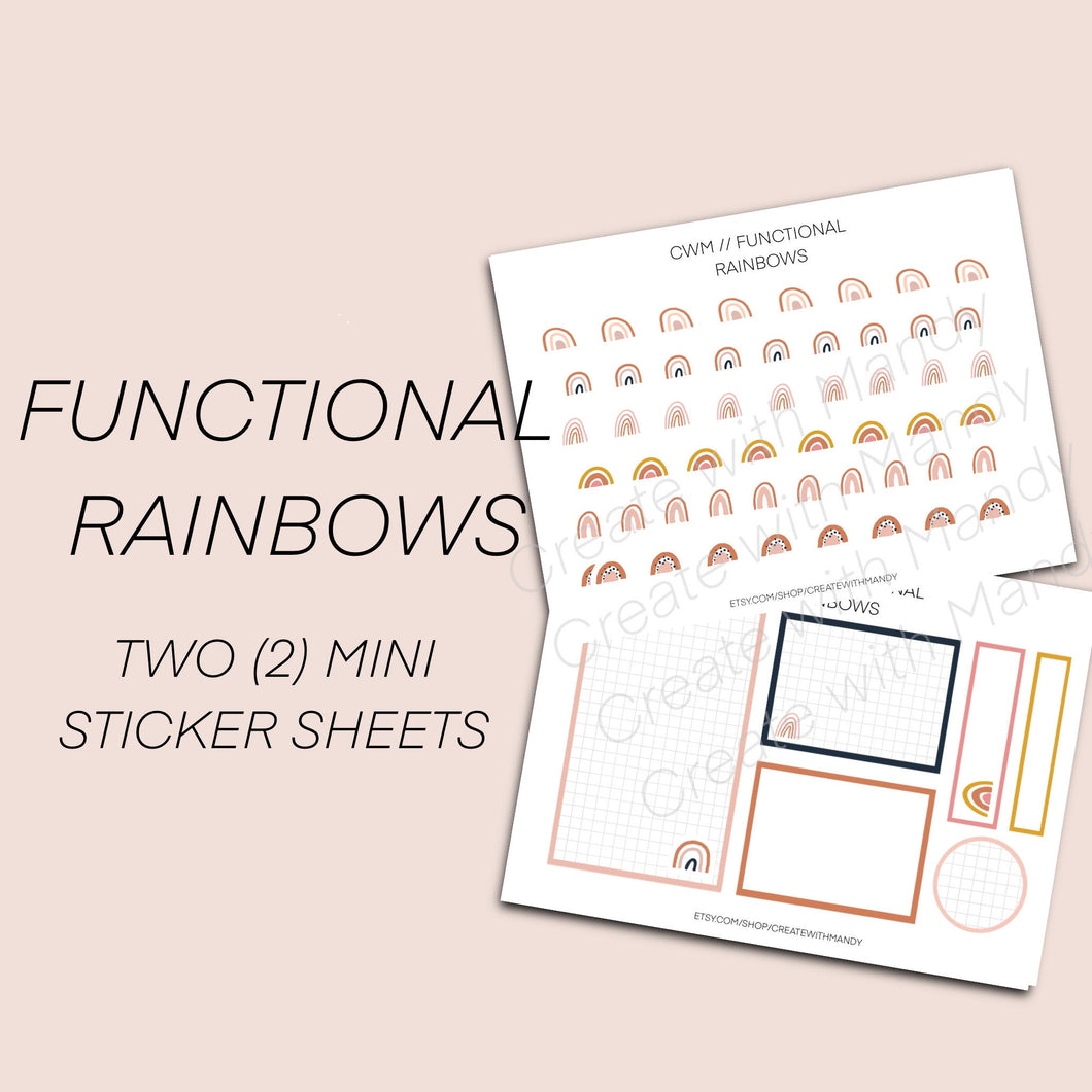 FUNCTIONAL Rainbows Sticker Set