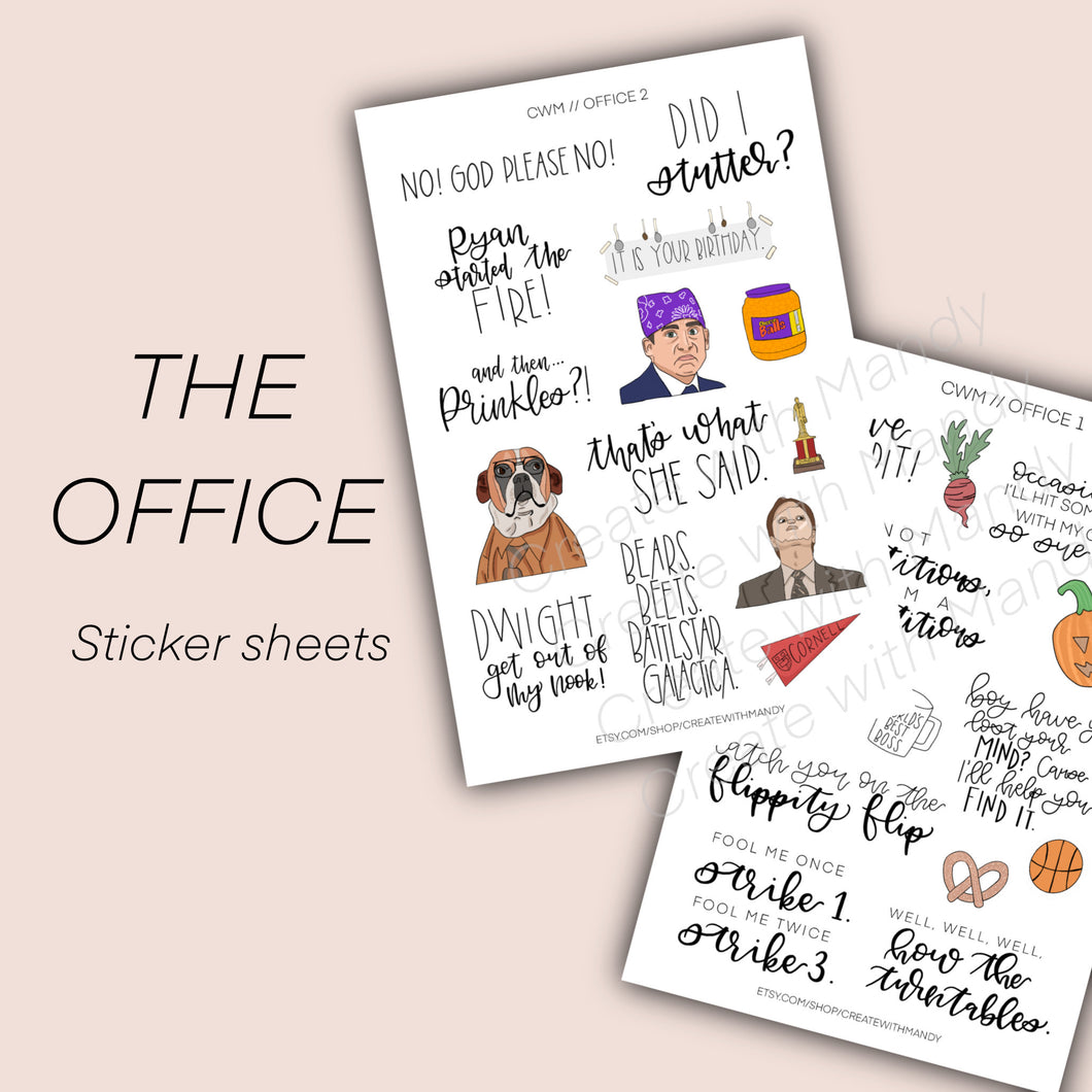 OFFICE Sticker Sheets