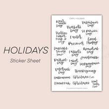 Load image into Gallery viewer, HOLIDAYS Sticker Sheet
