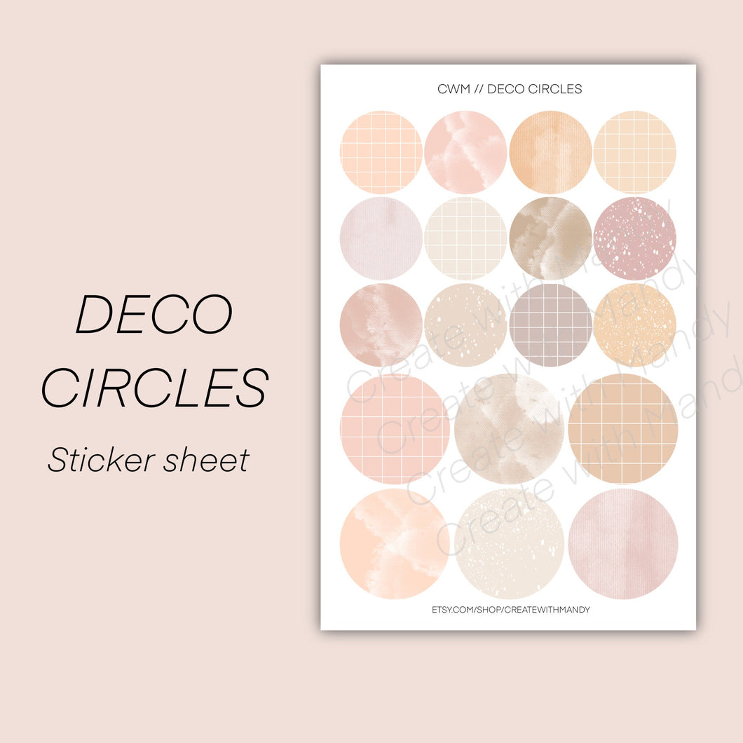 DECO CIRCLES Sticker Sheet