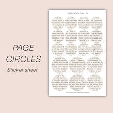 Load image into Gallery viewer, PAGE CIRCLES Sticker Sheet
