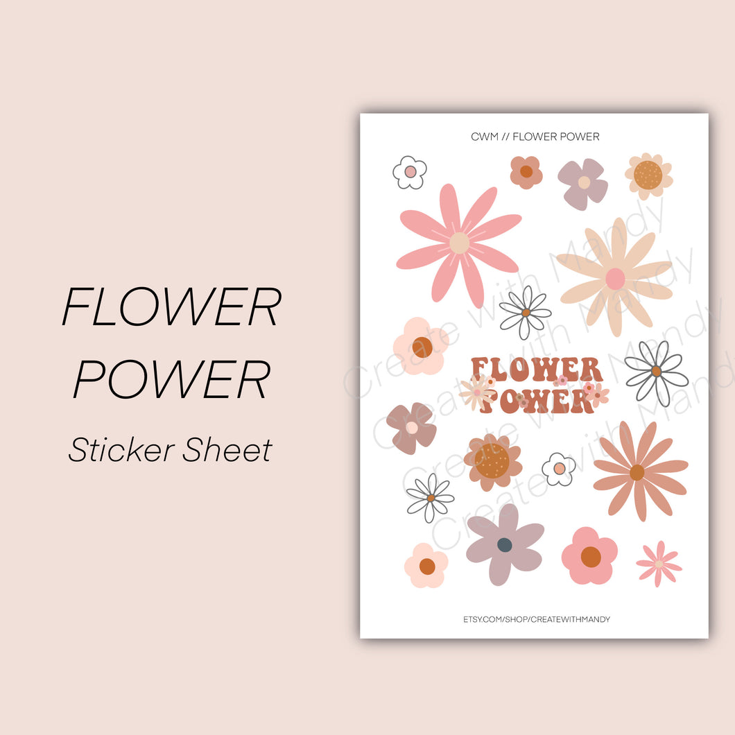 FLOWER POWER Sticker Sheet