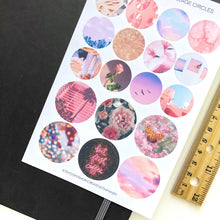 Load image into Gallery viewer, AESTHETIC COLLAGE CIRCLES Sticker Sheet
