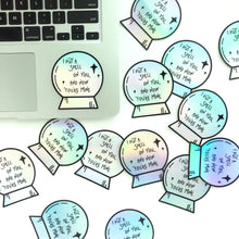 Load image into Gallery viewer, CRYSTAL BALL Holographic Waterproof Die Cut Sticker
