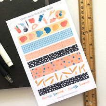 Load image into Gallery viewer, BACK TO SCHOOL WASHI Sticker Sheet
