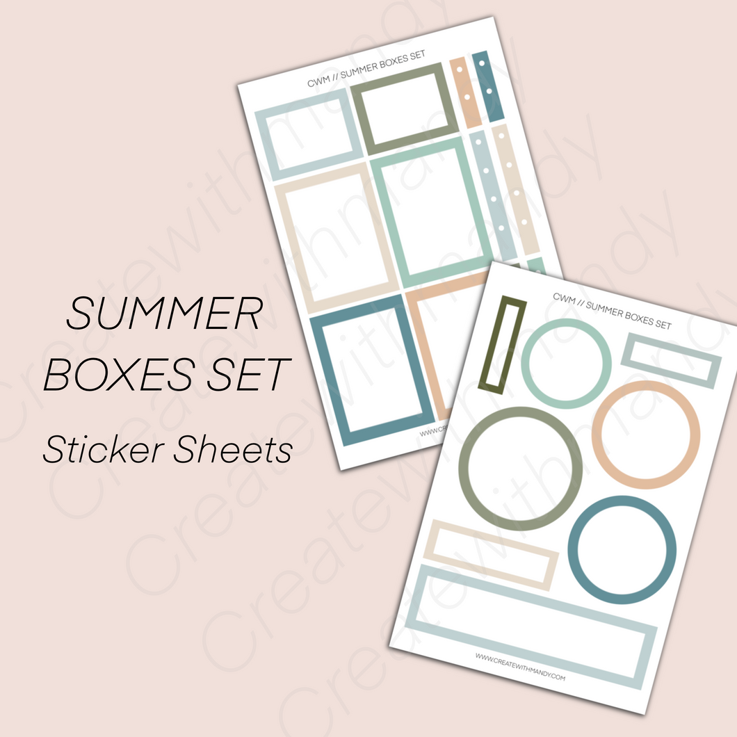 SUMMER BOXES SET Sticker Sheets